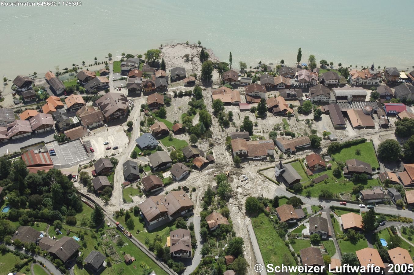 Hochwasser mit Murgängen, Brienz, August 2005 (1)